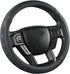 GIANT PANDA Car Steering Wheel Cover for Ford - F150 F250 F350 Expedition, (15.5-16 inches - Black+Gray Line)...