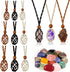 ZYNERY 9 Pcs Crystal Necklace Holder, Adjustable Crystal Holder in S M L, Woven Cage Crystal Holder Necklaces for Jewelry Making DIY Crafts Access...