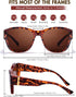 Trendy Polarized Sunglasses Fit Over Glasses for Women, Wrap Around Shade UV Protection IF8511...