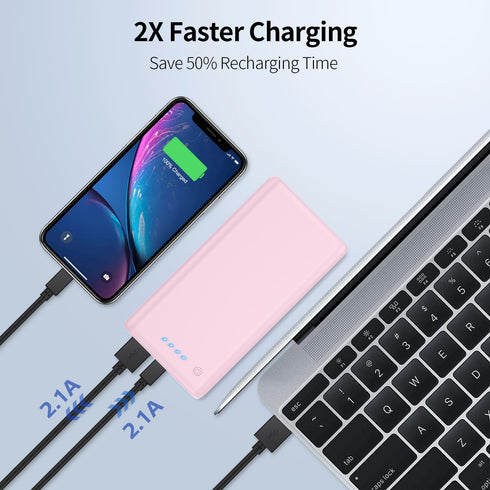 Portable Charger Power Bank 26800mah,Ultra-High Capacity Safer External Cell Phone Battery Pack,2 USB Output High Speed Charging Power bank Compat...