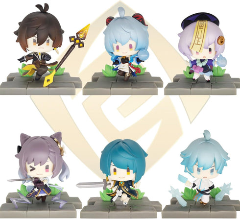 KOOLIYA Genshin Impact Figure - Battle Stance Liyue Edition - 6 Designs, Capsule Toy Ornaments Best Gift Collection for Anime Game Fans (6 Designs...
