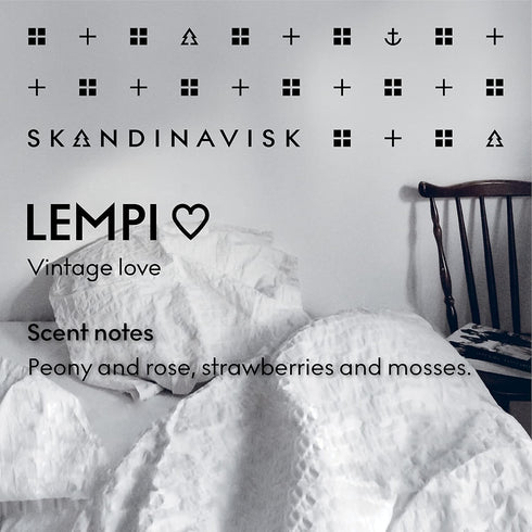 Skandinavisk LEMPI 'Love' Mini Scented Candle. Fragrance Notes: Peony and Rose, Strawberries and Mosses. 2.3 oz....