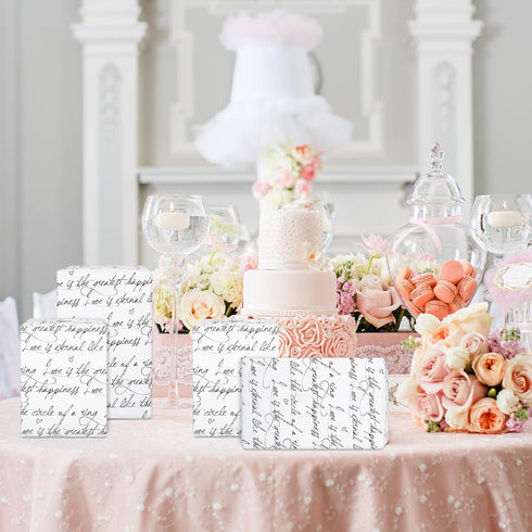 Whaline 100 Sheet Letter Gift Black White Tissue Paper Love Romantic Words Gift Packing Tissue Paper DIY Art Craft Paper for Wedding Birthday Part...