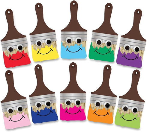 Hygloss Products 33733 Happy Paintbrushes Classroom Accents – Creative Teaching Resources – 7 Inches, 30 Pack...