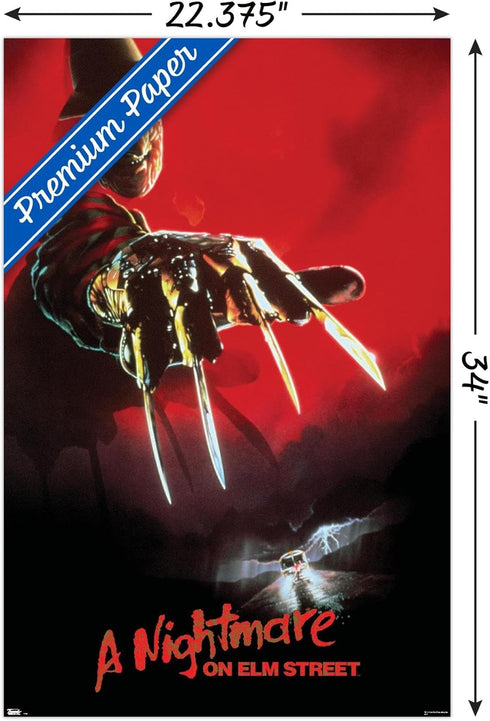 Trends International A Nightmare On Elm Street - One Sheet Wall Poster, 22.375" x 34", Premium Poster & Clip Bundle...