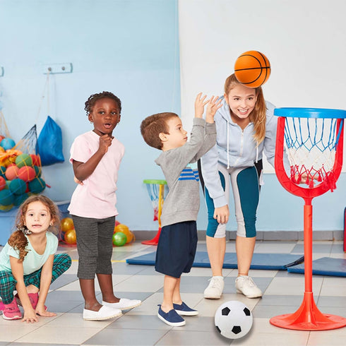Toddler & Little Kids Basketball, 5" Mini Basketball w/Pump, Small Inflatable Balls for Boys and Toddler, Indoor Outdoor Basketball Set, Safe PVC ...