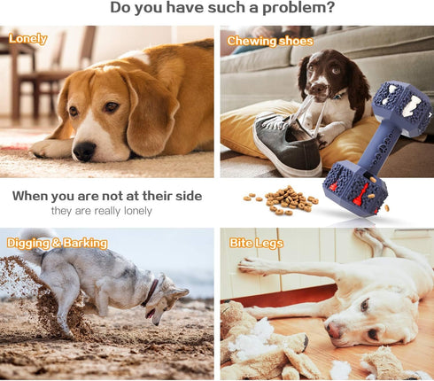 Dog Chew Toy for Aggressive Chewers, Interactive Dental Toy for Training and Cleaning Teeth, Durable and Indestructible Toy for Small and Medium D...