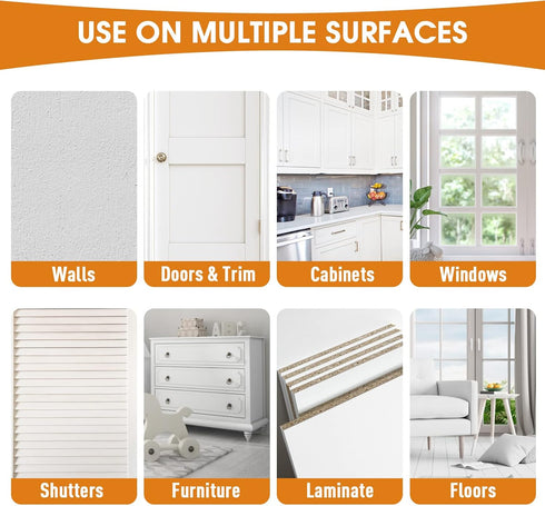NADAMOO Multi Surface Touch Up Paint White, Interior House Appliance Paint Repair Marker for Wall, Ceiling, Cabinet, Door, Furniture, Windows, Shu...