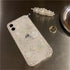 Fycyko Compatible with iPhone 7/8/SE 3D Butterfly Floral Clear with Design Aesthetic Women Teen Girls Glitter Pretty Crystal Sparkle Sparkly Cute ...