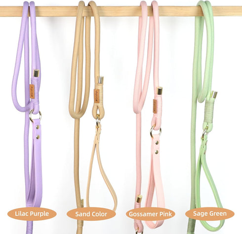 Wisedog Polyester Rope Dog Leash Heavy Duty with Soft Comfortable Padded Handle, Durable stylish Braided Pet Leash 5 Ft/6 Ft for Small Medium Larg...