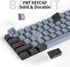 Guffercty kred 61-Keys PBT 60% Keycaps 60 Percent Shine-Through OEM Profile Keycaps Backlit US Layout for 60% Mechanical Keyboard (61 Grey Black)...