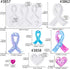 Awareness Ribbon Keychain Epoxy Resin Silicone Molds with Heart, for Pendant Charm Jewelry Casting Fondant Cake Chocolate Pudding Cookie Soap Poly...