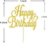 Happy Birthday Cake Topper Gold Glitter Happy Birthday Cake Pick for Celebrating Birth day Anniversary Party Decorations Supplies for Women Men Bo...