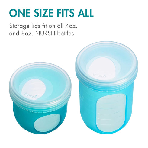 Boon Nursh Breast Milk Storage Lids - Made for Boon Nursh Bottles - Lids for Formula Travel Container - Breastfeeding Essentials and Baby Feeding ...