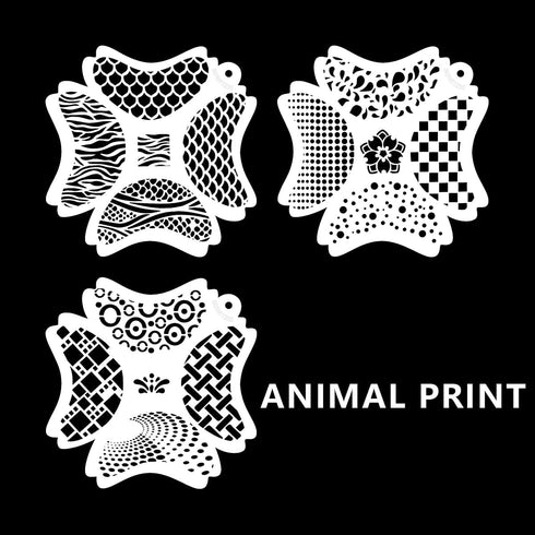 Bowitzki Reusable Face Paint Stencils for Body Art Painting Halloween Party Makeup Temporary Tattoos Stencils (Animal Print)...