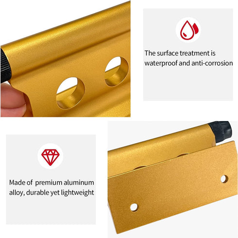 Sutekus Bike Fork Mount Universal Quick Release Fork Block Mounts Bicycle Car Roof Mount Rack for Truck Trailer Vans Vehicles (Gold)...