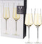 Viski Raye Angled Crystal Champagne Flutes Set of 2 - Premium Crystal Clear Glass, Modern Stemmed, Champagne Glass Gift Set - 8oz...