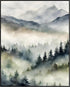 Posterizer 1 pcs- trees and jungle-nature scene style 4-Landscape & Nature Art-Floral Botanical Art- Decor for Home & Office- unframed wall art...
