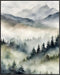Posterizer 1 pcs- trees and jungle-nature scene style 4-Landscape & Nature Art-Floral Botanical Art- Decor for Home & Office- unframed wall art...