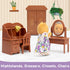 Dollhouse Furniture Set for Kids Toys Miniature Doll House Accessories Pretend Play Toys for Boys Girls & Toddlers Age 3+ with Bedroom...