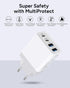European Travel Plug Adapter, 40W 4-Port USB C Wall Charger Type C Fast Charging Block International Power Adapter US to Europe EU for iPhone 15 1...