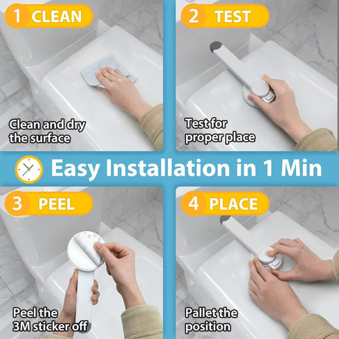 4our Kiddies Baby Toilet Lock (2 Pack) for Child Safety, Baby Proof Toilet Seat Lock with 2 Extra Pallet Fit for Most Standard Toilet, Easy Intall...