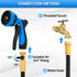NGreen Garden Hose Sprayer Nozzle - Water Spray with 8 Adjustable Patterns, Impact Resistant and Non-Slip for Watering Plants, Pets Bathing and Cl...