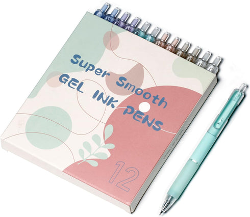 Ultra Fine Gel Pens,12 Pack, 0.38mm Ultra Fine Point Smooth Writing Pens for Girls Women,Cute Pens Office School Supplies...