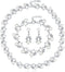 AILUOR Pearl Necklace for Women, Round Imitation Pearl Choker Necklace 20s Flapper Pearls Accessories for Gatsby Themed Party Dainty Beaded Choker...