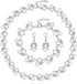 AILUOR Pearl Necklace for Women, Round Imitation Pearl Choker Necklace 20s Flapper Pearls Accessories for Gatsby Themed Party Dainty Beaded Choker...