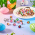 Beadthoven 24 Pairs Easter Egg Wooden Stud Earring Set Natural Wooden Earring Posts with Earrings Backs Colorful Printed Small Stud Earrings Pins ...