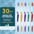 Navona 30 PCS Individually Wrapped Bulk Toothbrush Pack, Colorful Manual Disposable Toothbrush Set for Adult or Kid, Ergonomics Handle, Soft Brist...