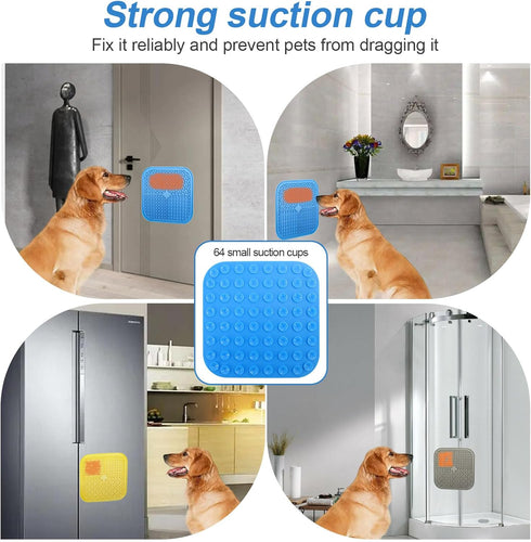 Lick Mat for Dogs and Cats, Slow Feeder Mat, with Suction Cups Silicone Pad, Peanut Butter Snacks Lick Pads, Pet Friendly, Relieve Anxiety, Traini...