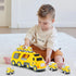 Trucks Cars Toys for 3 4 5 6 7 Year Old Boy Toddler, 5 in 1 Carrier Transport City Vehicles Toys with Light Sound, Christmas Birthday Gift for Tod...