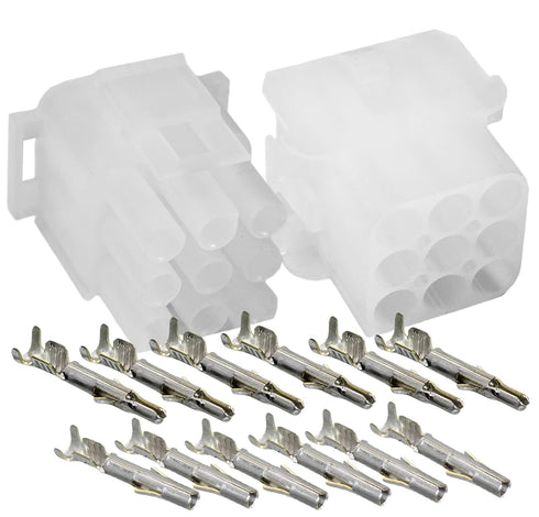 Molex -1 Complete Set - (9 Pin) w/14-20 AWG, Wire Connector - 2.13mm D, Latch Lock, MLX...