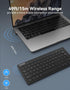 TECKNET 2.4G Wireless Keyboard, Small Wireless Keyboard with Media Hotkeys, Ultra Slim Compact Wireless Keyboard, 12-Month Battery Life, Compatibl...