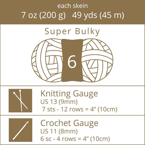 Crafted By Catherine Chunky Heather Multi Yarn - 2 Pack (49 Yards Each Skein), Rainbow Multi, Gauge 6 Super Bulky......