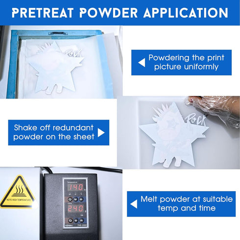 DTF Powder Adhesive White 500g / 1.1lb DTF Transfer Powder Hot Melt Adhesive applies to All DTF Transfer Printers for Digital Prints on T-Shirts T...