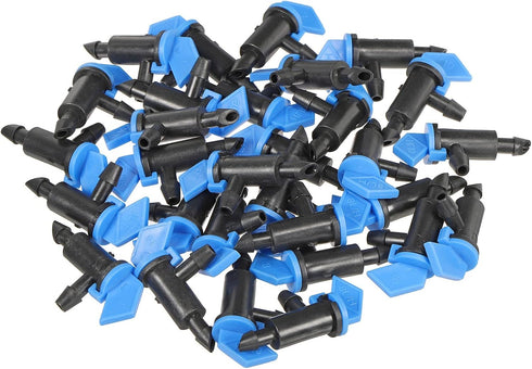 30 Pack Flag Dripper - Garden Irrigation System, Removable & Flow Control & Drip Emitter, Apply to Lawn Trees (2 Gallon Per Hour, Blue Black)...