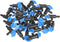 30 Pack Flag Dripper - Garden Irrigation System, Removable & Flow Control & Drip Emitter, Apply to Lawn Trees (2 Gallon Per Hour, Blue Black)...