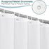 Long Shower Curtain Liner 78 Inches Height-Water-repellent Fabric Shower Curtains Set With 12 Hooks, White Bathroom Curtain Weighted Bottom Machin...