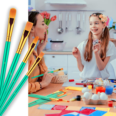 Paint Brushes Set, 20 Pcs Paint Brushes for Acrylic Painting, Oil Watercolor Acrylic Paint Brush, Artist Paintbrushes for Body Face Rock Canvas, K...