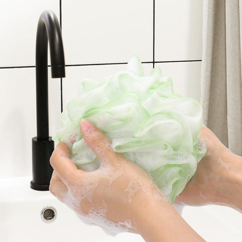 Tbestmax 4 Pack Bath Sponge Pouf Shower Loofah Body Scrubber Exfoliator, 60g/Piece - 4 Colors...