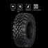 4PCS 1.33 Inch Rubber Butyl Rain Forest Mud Tire with Sponge Liner for 1/18 1/24 Scx24 Fcx24 TRX-4M Bronco RC Car Wheel Upgrade Accessories...