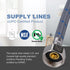Faucet Supply Lines, ARCORA 9" Length Bathroom Kitchen Faucet Connector Braided Nylon Water Supply Line 3/8" Comp x 1/2" Comp 2Pcs (1 Pair)...
