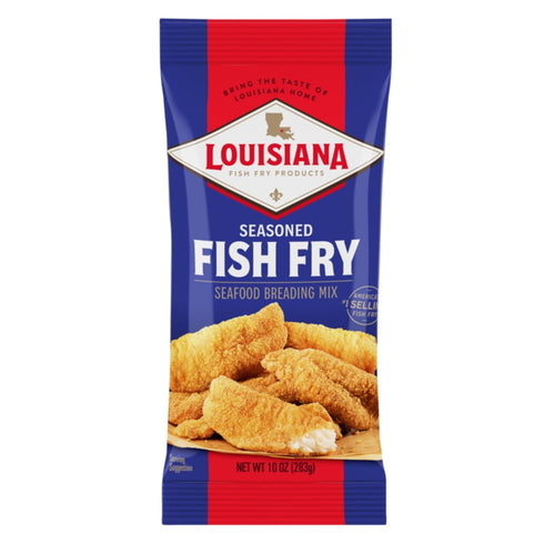 Louisiana Fish Fry Seasoned Crispy Fish Fry Seafood Breading - Season All Your Fish, Shrimp, or Oysters to Perfection (Exclusive Amazon Recipe Car...