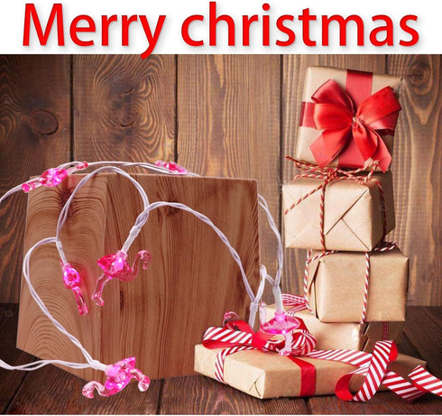 WIND Flamingos Holiday LED Christmas Light Phone Charging Cable, 8 LED Pink 50inch Charger Cord for Phone 14/Pro Max/Pro/Plus,Phone 13/Pro Max/Pro...