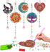 Enjoy Myself Diamonds Paintings Suncatcher,5 Pcs DIY Wind Chimes Diamond Arts and Crafts Gifts,Double Sided 3D Rhinestone Hanging Ornament for Win...