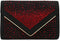 CHARMING TAILOR Envelope Purse Formal Faux Suede Clutch Rhinestone Evening Bag for Women Party Handbag...