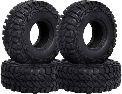 4PCS 1.9 Crawler Tires Outer Diameter 114mm with Foam Inserts for 1/10 RC Rock Crawler Axial SCX10 SCX10 III AXI03007 D90 TF2 MST Tamiya CC01...